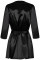 Чорний сексуальний халат з гіпюром Satinia robe