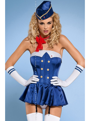 Еротичний костюм стюардеси Stewardess corset