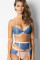 Комплект - Бюст, що піднімає груди (push-up) Kinga Blue Lady PU-368 та стрінги Blue