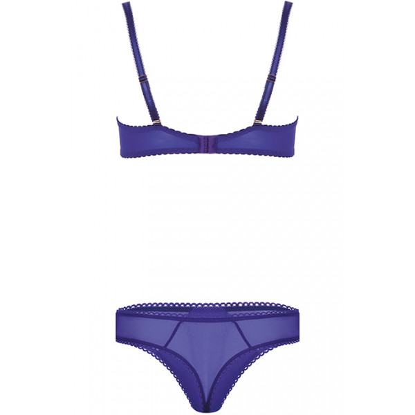 Комплект - Бюст, що піднімає груди (push-up) Kinga Blue Lagoon PU-364 та стрінги Blue