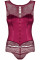 Сексуальний атласний бордовий корсет із мереживом Miamor corset