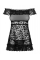 Еротична сорочка з чорного мережива Flores